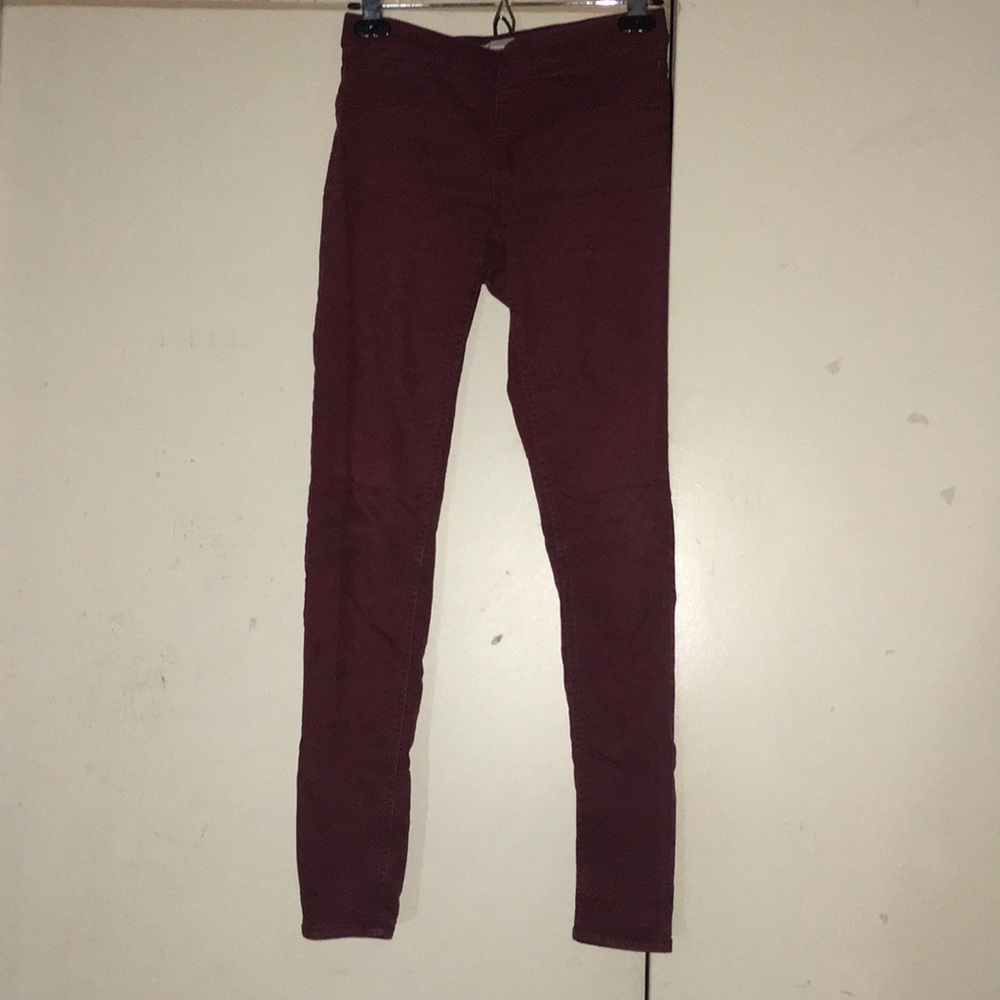 Burgundy H&M skinny jeans